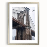 Silver landscape bridge frame with mat, showcasing an elegant design perfect for displaying photographs or artwork, set against a neutral background. Ideal for home or office decor.