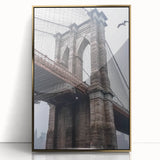 Framed acrylic artwork showcasing a stunning golden landscape bridge, highlighting intricate details and vibrant colors, perfect for enhancing home decor.