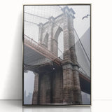 Framed acrylic artwork of a modern landscape bridge, showcasing vibrant colors and intricate details, ideal for home decor enthusiasts and art collectors.