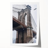 Landscape artwork showcasing a serene bridge scene, printed on high-quality canvas and rolled for easy transport, perfect for home decor enthusiasts.