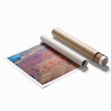 Stunning landscape print showcasing vibrant canyons in rich earth tones, rolled and ready for framing, ideal for enhancing home decor with natural beauty.