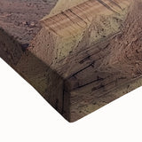 Close-up of a stretched canvas artwork depicting vibrant, colorful canyons in a landscape design, showcasing intricate details and textures. Ideal for home decor enthusiasts seeking nature-inspired wall art.