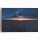 Desert landscape stretched canvas art showcasing vibrant colors and intricate details, perfect for home decor. Ideal for adding a serene touch to any room.