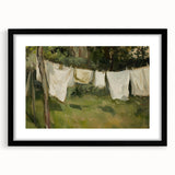 Black framed landscape art featuring a mat, showcasing a serene natural scene with vibrant colors, perfect for home decor and interior design aesthetics.