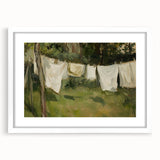 Elegant white-framed landscape art piece with a matte finish, showcasing serene nature scenes, perfect for home decor. Ideal for enhancing living spaces.