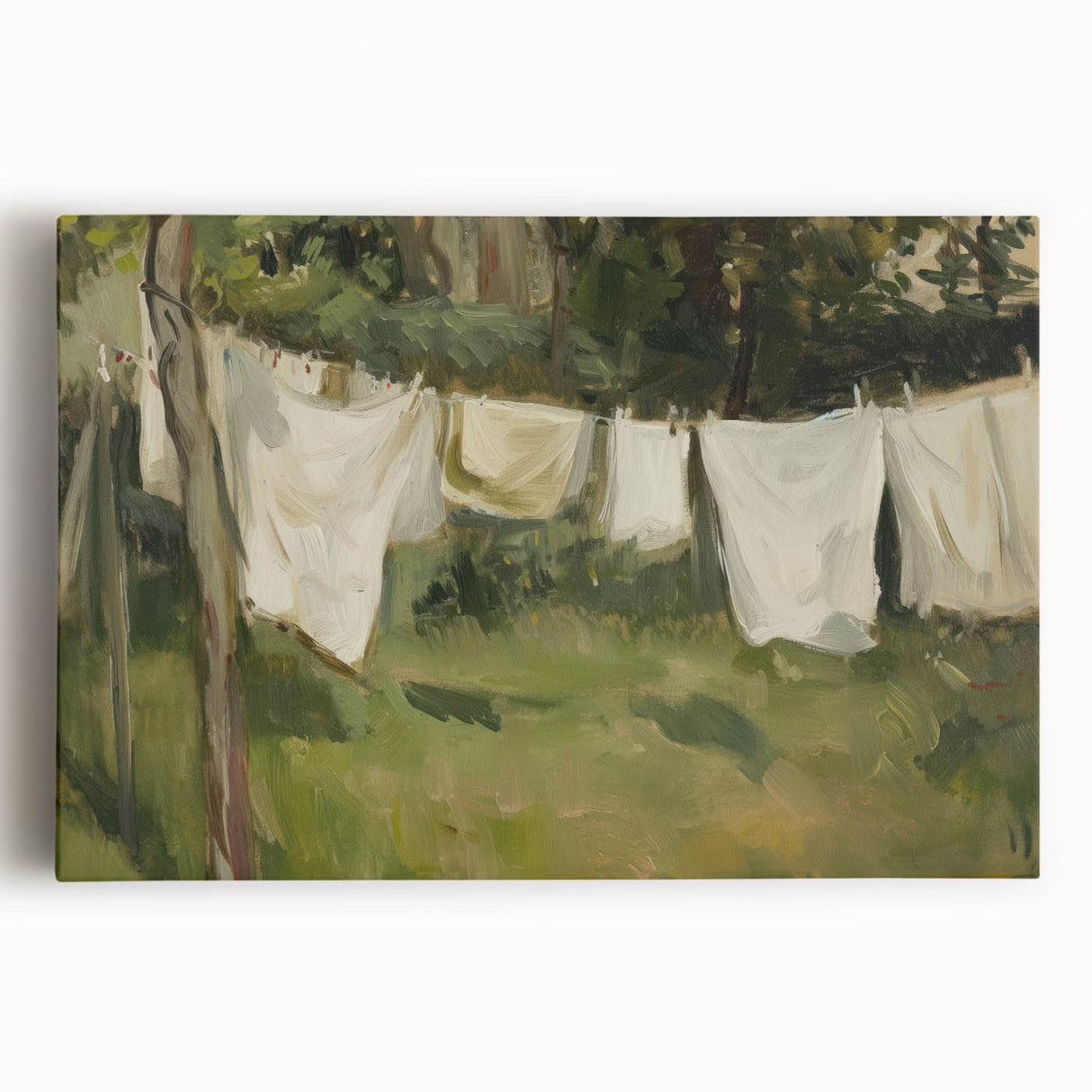 Stretched canvas featuring a vibrant landscape design, showcasing rich colors and intricate details, perfect for home decor and enhancing interior aesthetics.
