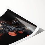 Extra large wall art featuring line art flowers in black on white canvas, ideal for large living room wall decor.