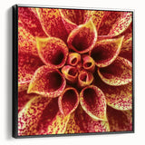Black and white framed canvas depicting a close-up floral design, suitable for bedroom wall placement.