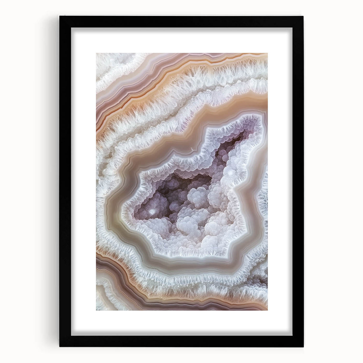Extra large abstract art print featuring vibrant, textured patches of color on a black framed canvas.