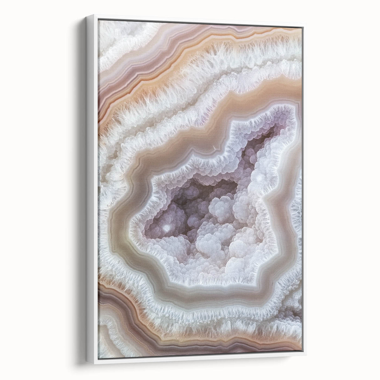 Vintage poster art of nature elements, featuring vibrant colors on framed canvas, ideal for living room decor.