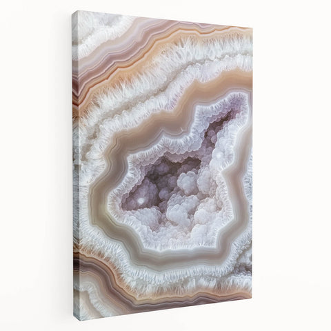 Close-up of natural elements in muted earth tones on a large stretched canvas, suitable for kitchen wall art.