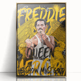 Freddie Mercury Pop Art Wall Art - Vibrant Queen Canvas Print