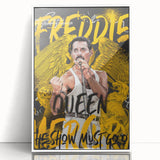 Freddie Mercury Pop Art Wall Art - Vibrant Queen Canvas Print