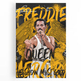Freddie Mercury Pop Art Wall Art - Vibrant Queen Canvas Print
