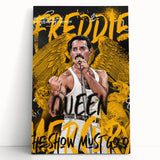 Freddie Mercury Pop Art Wall Art - Vibrant Queen Canvas Print