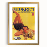Retro Leokrem Ad Poster | Vintage Tanning Cream Art Print
