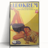 Retro Leokrem Ad Poster | Vintage Tanning Cream Art Print
