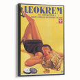 Retro Leokrem Ad Poster | Vintage Tanning Cream Art Print