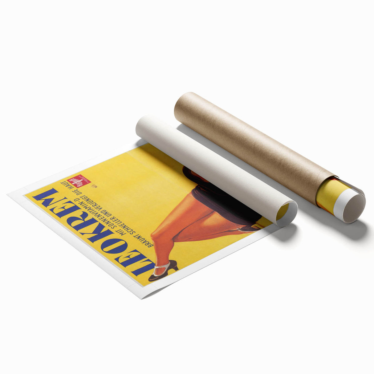 Retro Leokrem Ad Poster | Vintage Tanning Cream Art Print