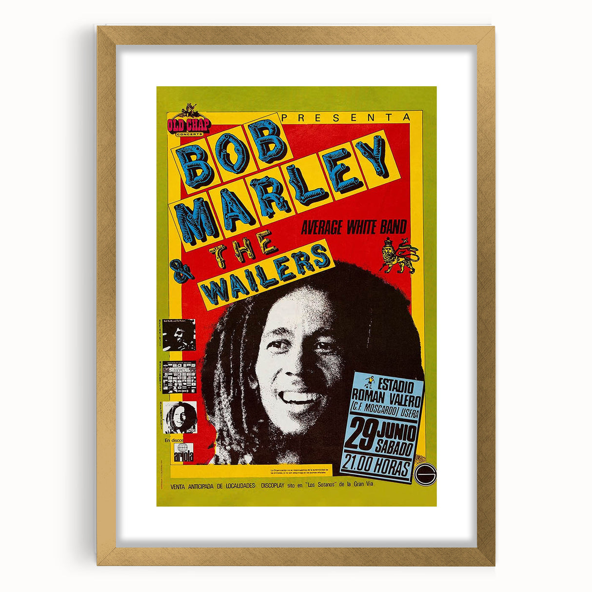 Vintage Bob Marley & The Wailers Concert Poster - Retro Music Art