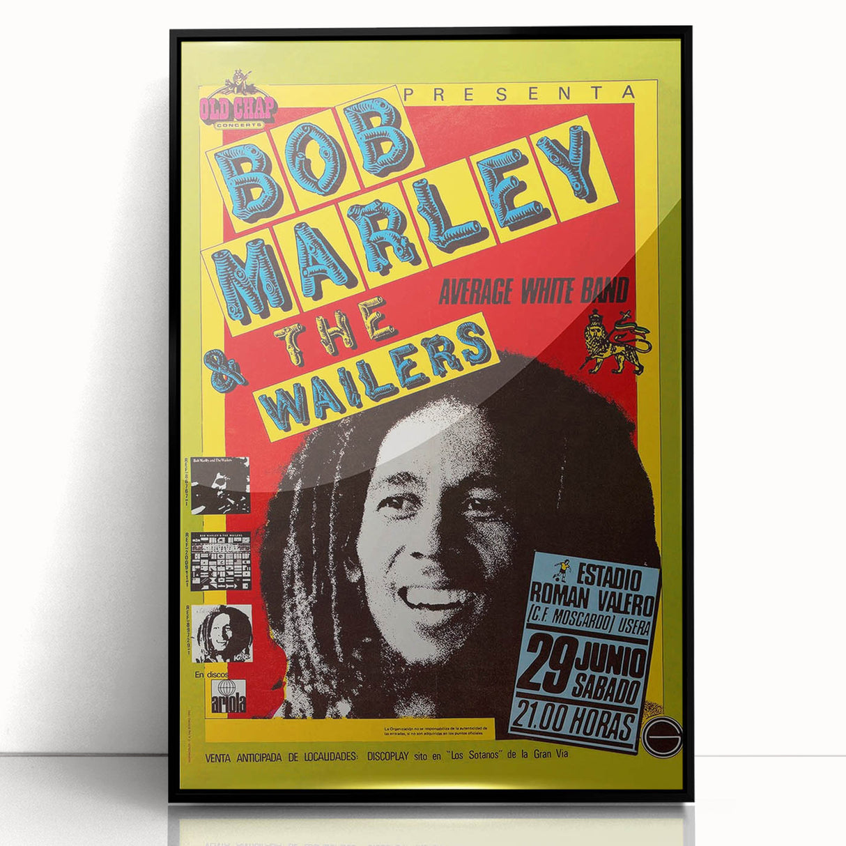 Vintage Bob Marley & The Wailers Concert Poster - Retro Music Art