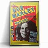 Vintage Bob Marley & The Wailers Concert Poster - Retro Music Art