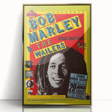 Vintage Bob Marley & The Wailers Concert Poster - Retro Music Art