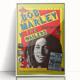 Vintage Bob Marley & The Wailers Concert Poster - Retro Music Art