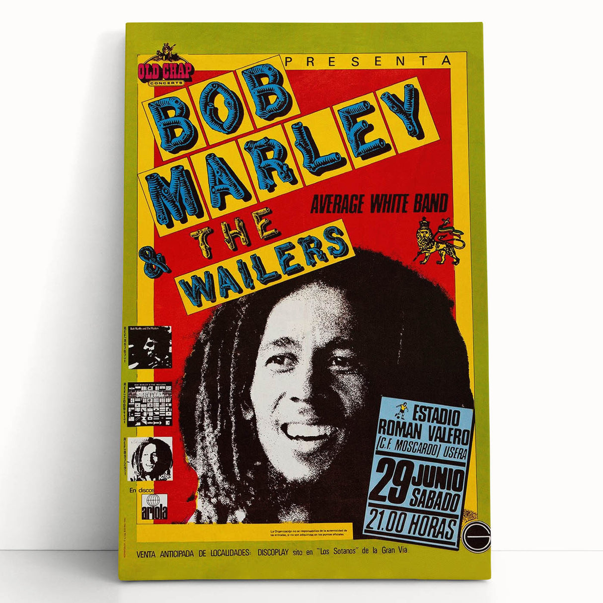Vintage Bob Marley & The Wailers Concert Poster - Retro Music Art