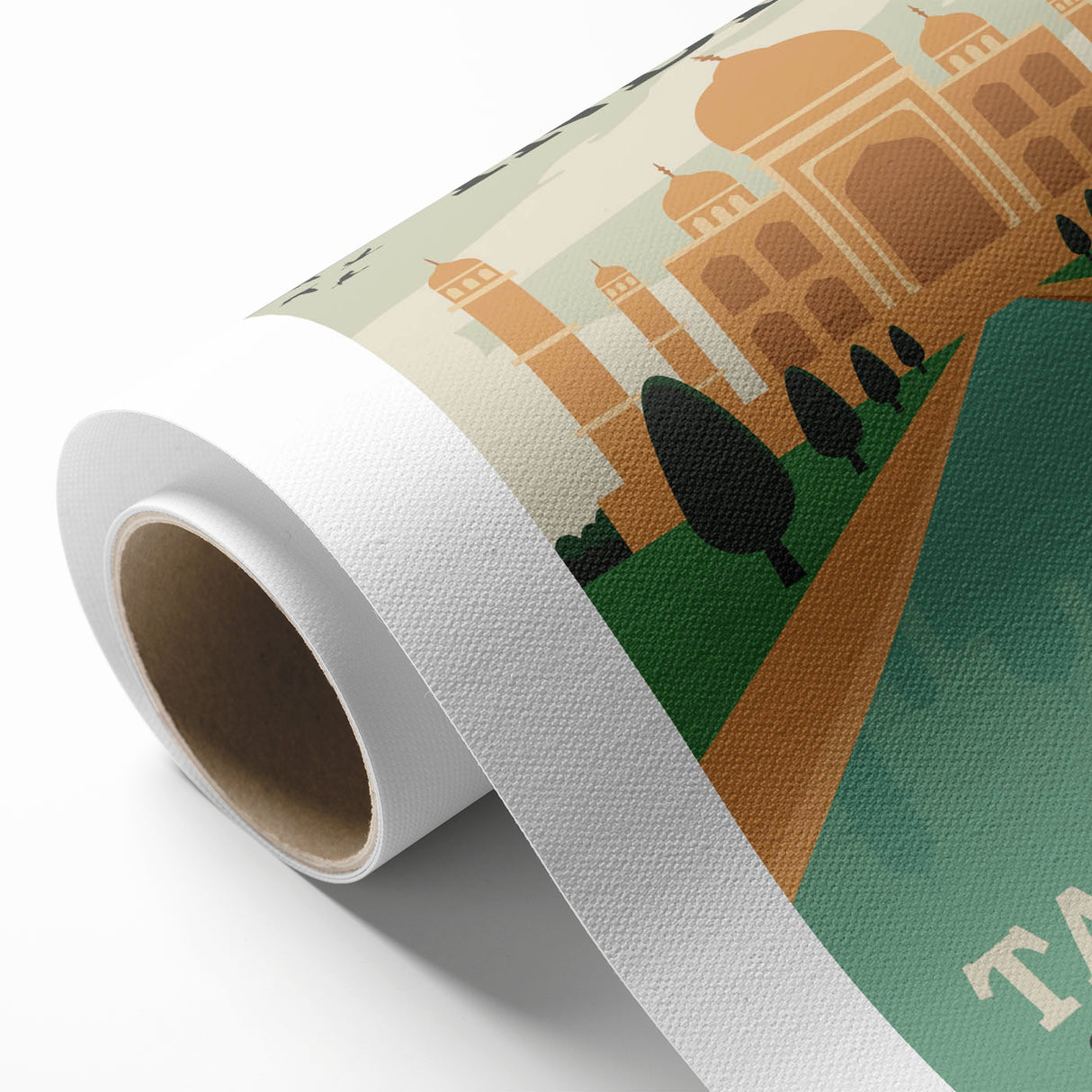 Taj Mahal Retro Travel Poster | Vintage India Art Prints