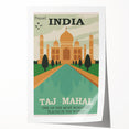 Taj Mahal Retro Travel Poster | Vintage India Art Prints