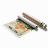 Taj Mahal Retro Travel Poster | Vintage India Art Prints