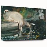 Serene Realism Nature Scene | Deer Drinking by Winslow Homer Art Print