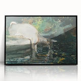 Serene Realism Nature Scene | Deer Drinking by Winslow Homer Art Print