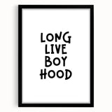 Long Live Boyhood - Boys Room Wall Art Kids Wall Art Prints