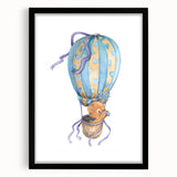 Adventure Bear Nursery Art - Framed Baby Room Wall Decor