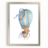 Adventure Bear Nursery Art - Framed Baby Room Wall Decor