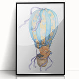 Adventure Bear Nursery Art - Framed Baby Room Wall Decor