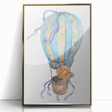 Adventure Bear Nursery Art - Framed Baby Room Wall Decor