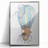 Adventure Bear Nursery Art - Framed Baby Room Wall Decor