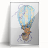 Adventure Bear Nursery Art - Framed Baby Room Wall Decor