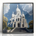 Large abstract wall art depicting Paris scenery in muted black and gray tones on a framed acrylic.