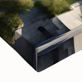 Large art of a black and white Paris landscape on stretched canvas, ideal for bedroom wall decor.