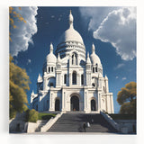 Black and white stretched canvas of Paris scenery, ideal for kitchen wall art or bedroom ambiance.
