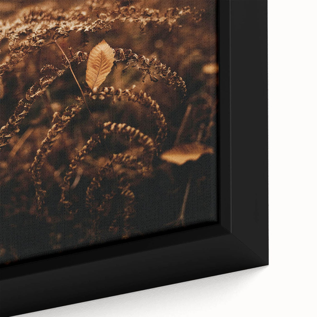Extra large framed canvas featuring textured black wall art with colorful, abstract fall motifs, ideal for living room decor.