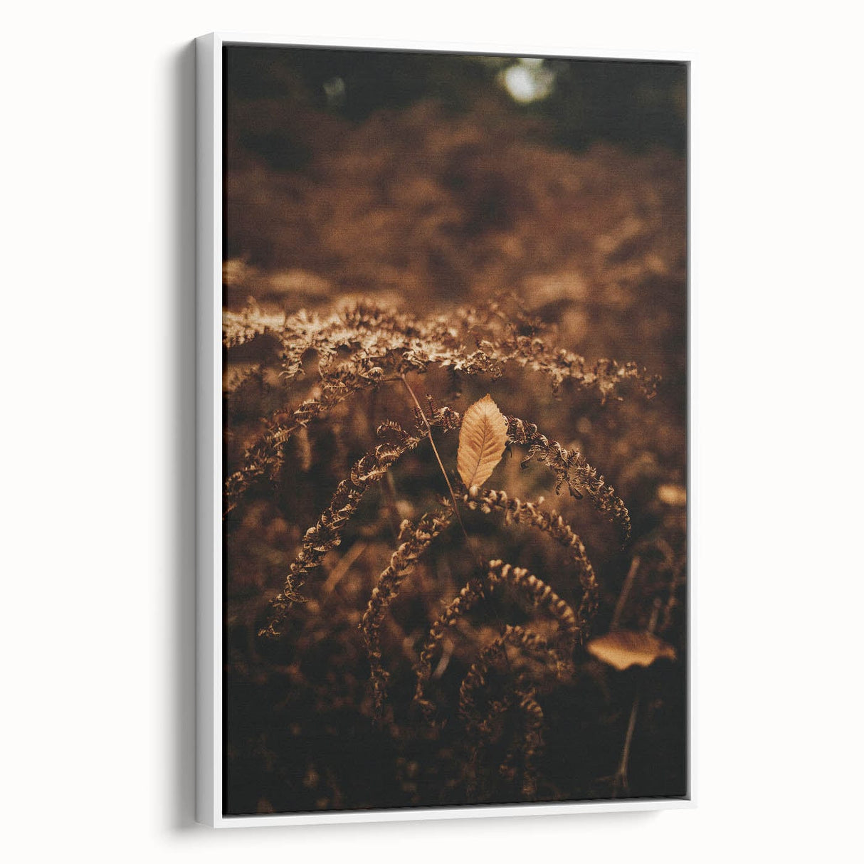 Vintage poster art featuring a colorful autumn scene on a large framed canvas, ideal for living room decor.