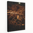 Autumn-themed abstract painting on stretched canvas, with warm orange and red tones, suitable for kitchen wall art.