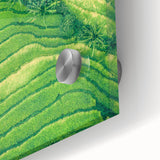 Large abstract wall art in pastel shades on acrylic glass, featuring spring themes, ideal for dining room decor.