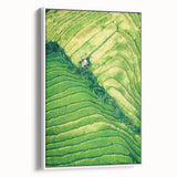 Extra large vintage poster art on framed canvas, featuring colorful spring-themed design, ideal for living room decor.