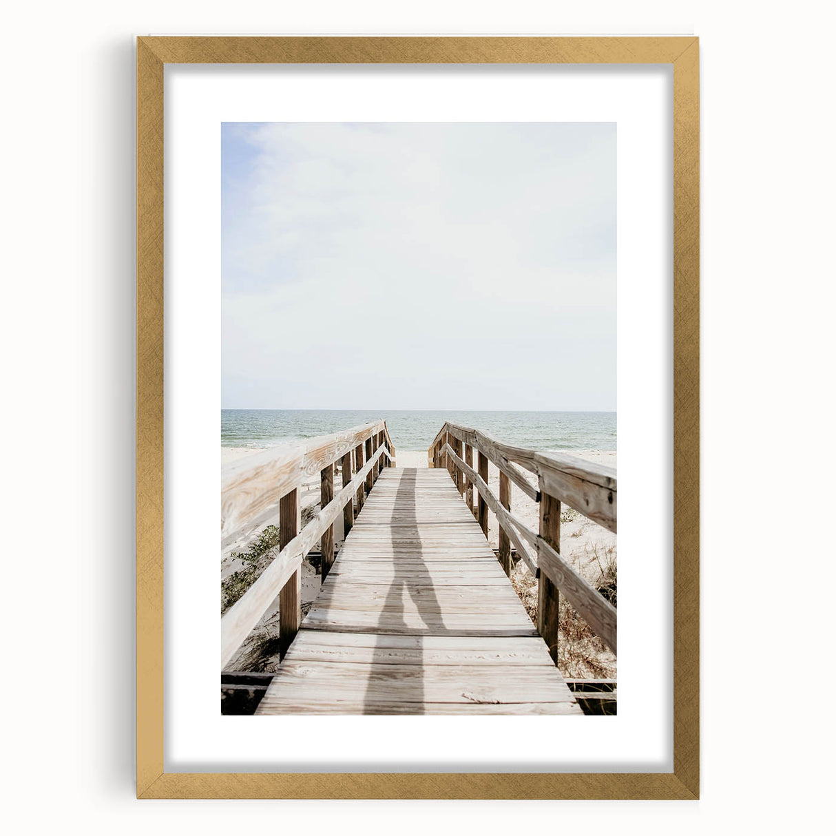 Extra large abstract art print featuring textured waves in earthy tones on a gold-framed canvas, ideal for living room decor.